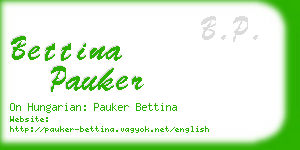 bettina pauker business card